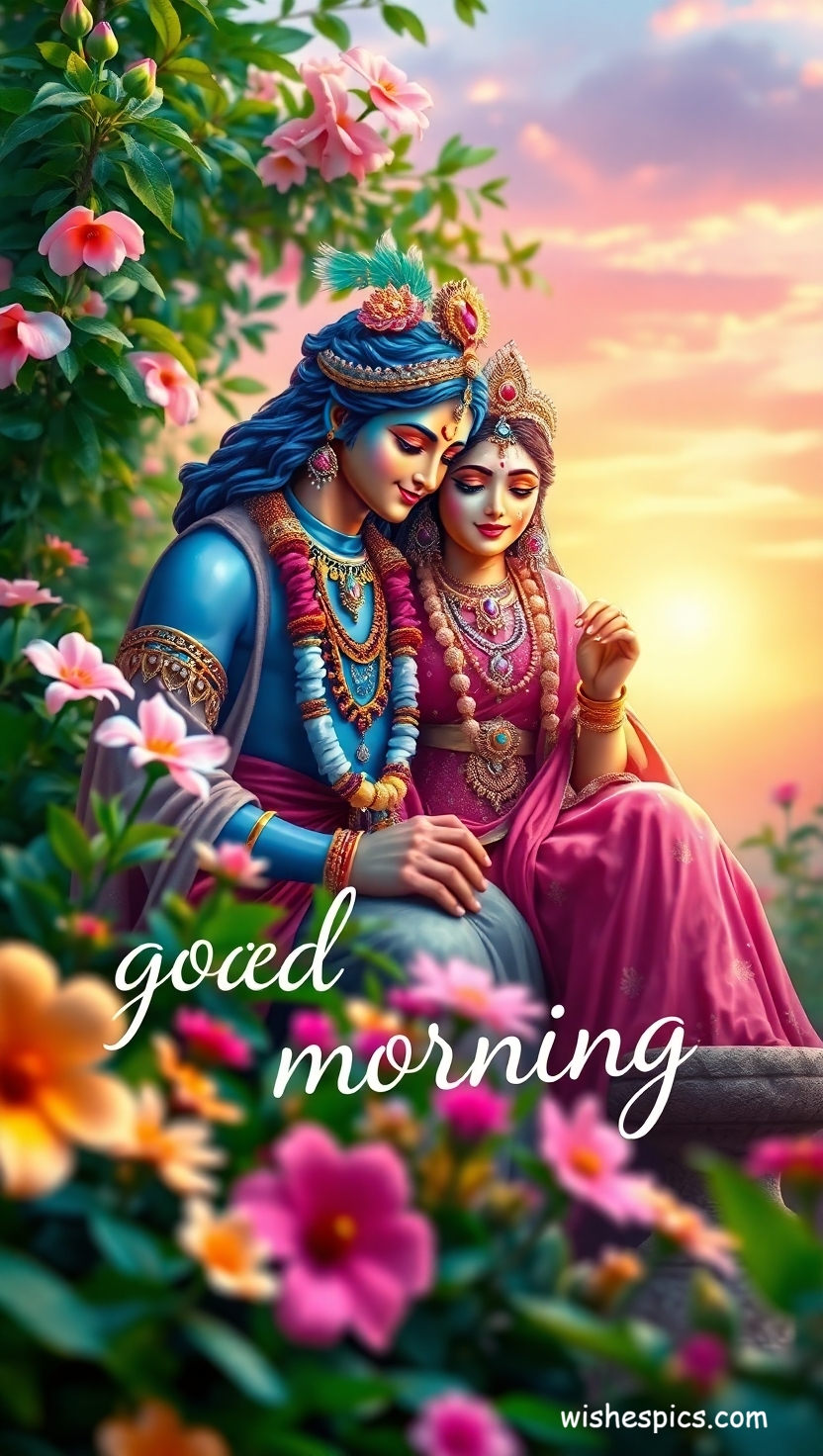 25+ Radha Krishna Good Morning Images in HD | Free Download | Latest 6 bhakti radha krishna good morning images