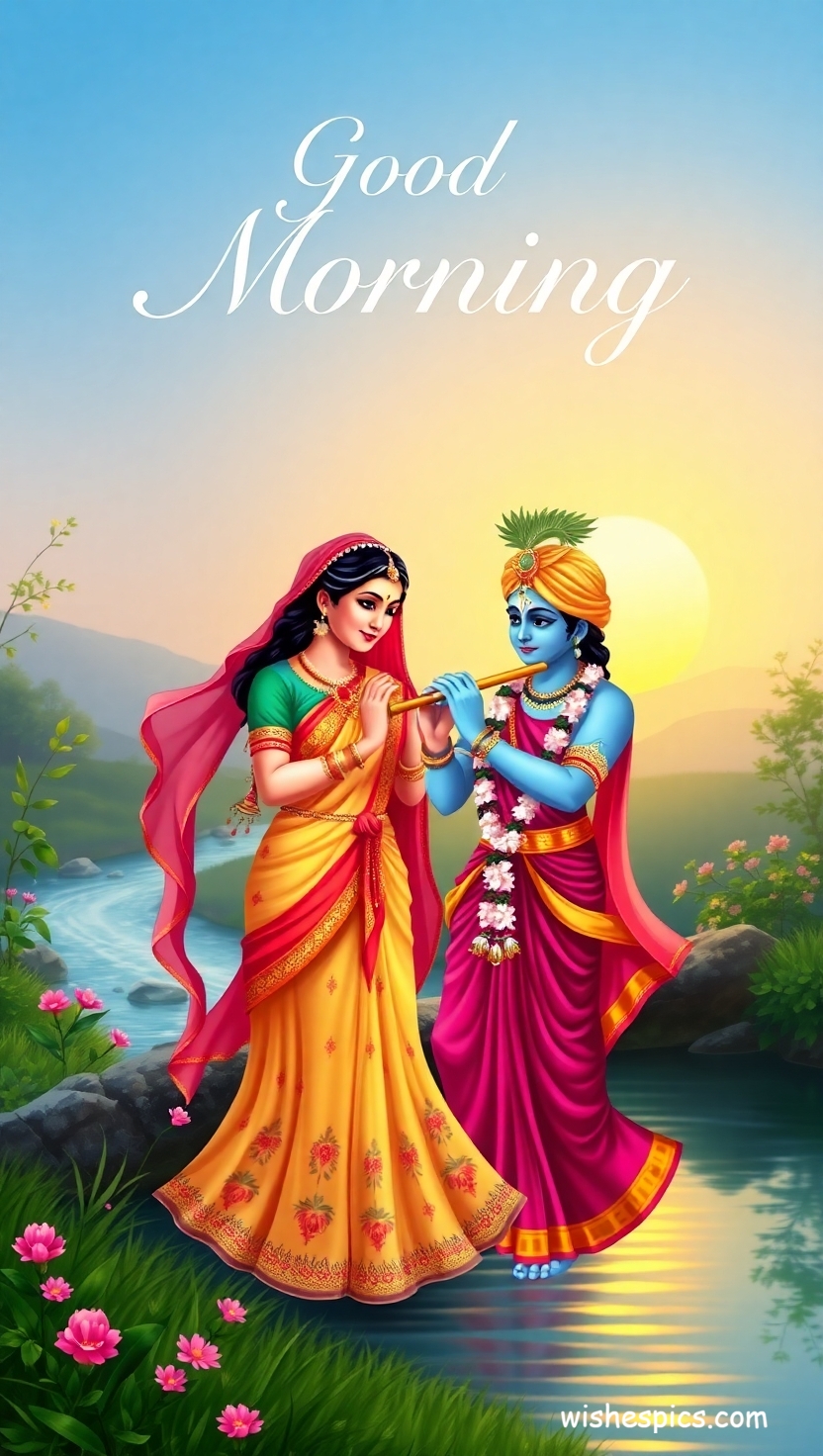 25+ Radha Krishna Good Morning Images in HD | Free Download | Latest 9 divine love radha krishna good morning images