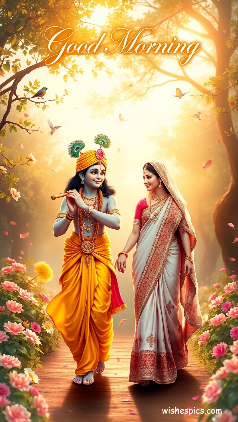 25+ Radha Krishna Good Morning Images in HD | Free Download | Latest 14 radha good morning krishna