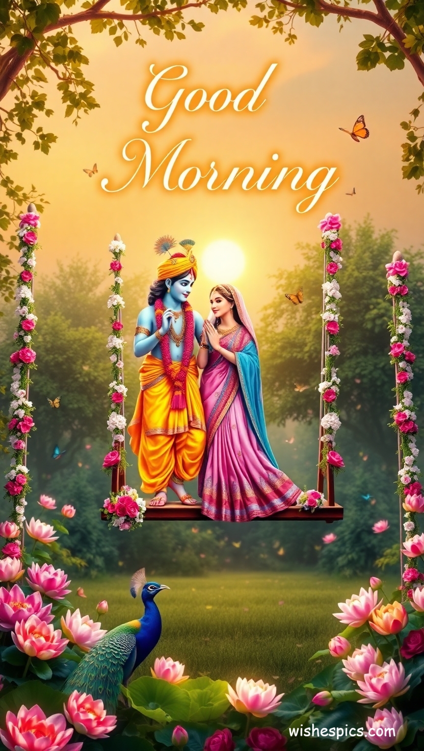 25+ Radha Krishna Good Morning Images in HD | Free Download | Latest 19 radha krishna good morning images
