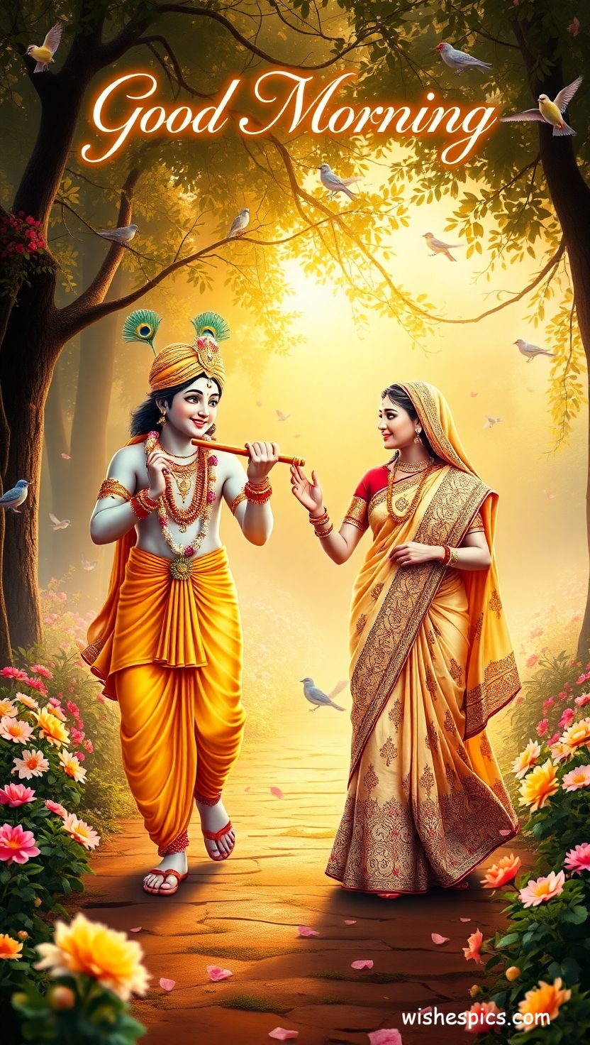 25+ Radha Krishna Good Morning Images in HD | Free Download | Latest 27 radha krishna good morning images
