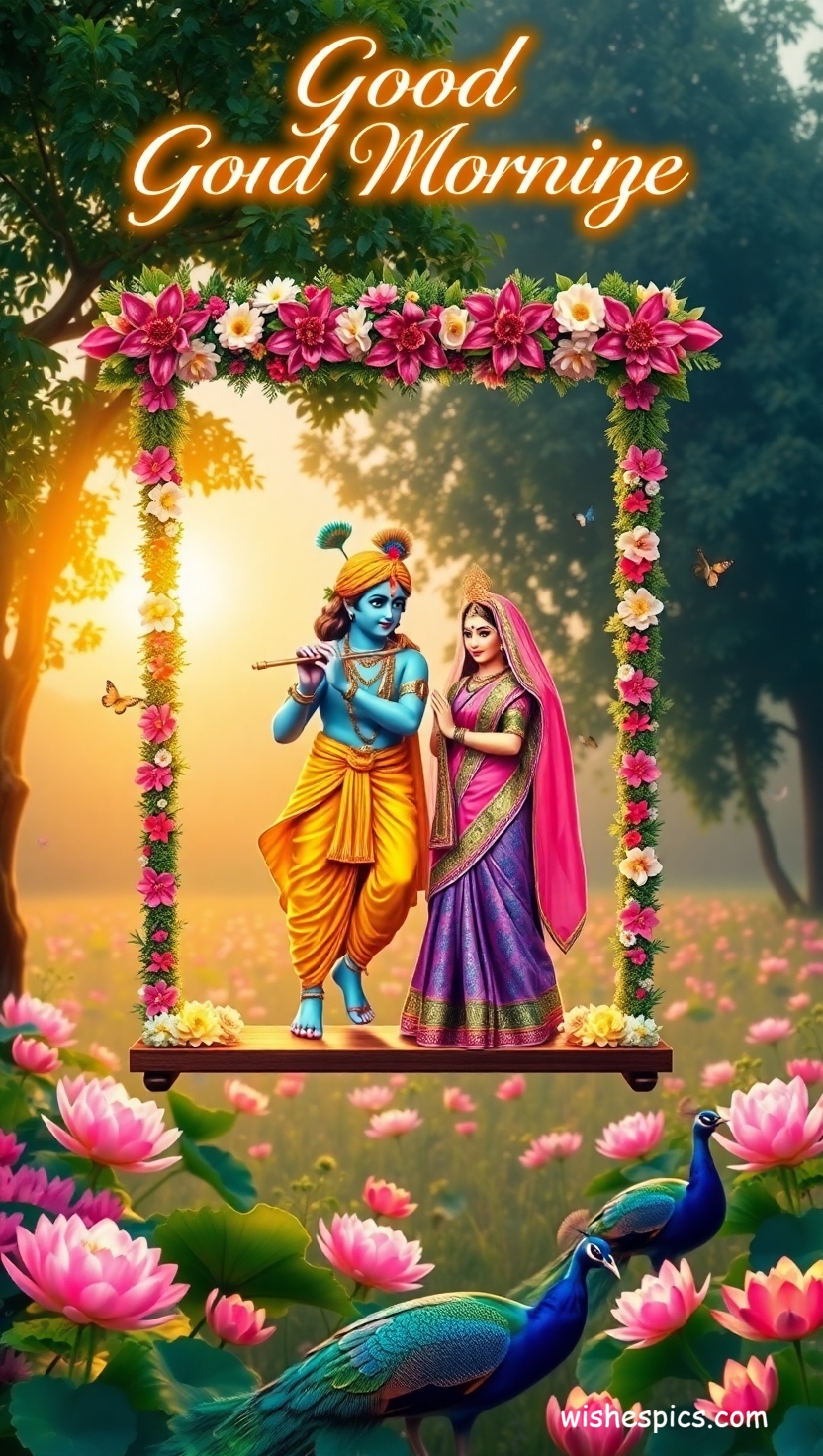 25+ Radha Krishna Good Morning Images in HD | Free Download | Latest 28 radha krishna good morning images