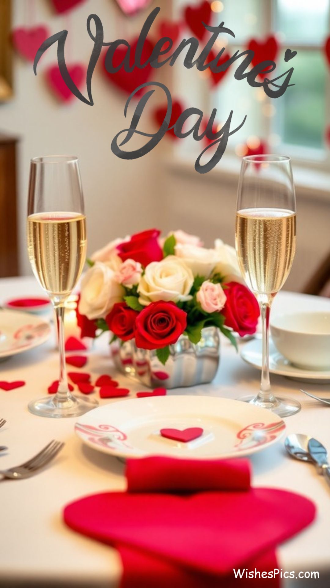 35+ Valentine Day Images to Celebrate Love and Romance | Free Download HD 15 valentine day image on dinner table