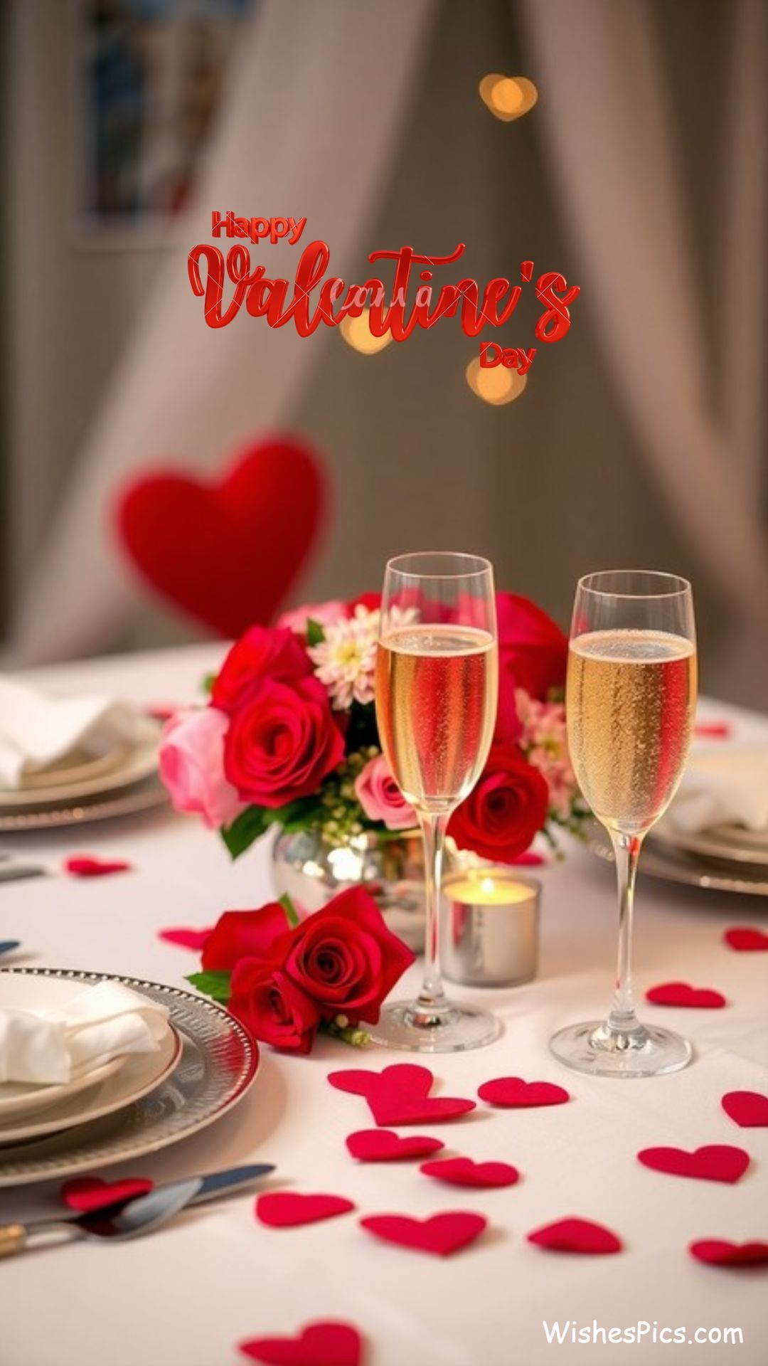 35+ Valentine Day Images to Celebrate Love and Romance | Free Download HD 21 valentine day image on dining table with drink