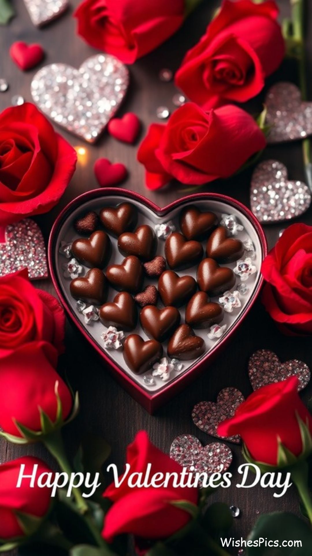 35+ Valentine Day Images to Celebrate Love and Romance | Free Download HD 5 valentine day image with heart shape chocolates and roses